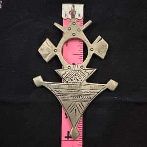 HANDMADE TUAREG MOROCCAN AFRICAN TRIBAL PENDANT 4” RARE!